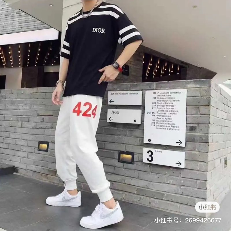 Dior Black Striped Short Sleeve T-Shirt