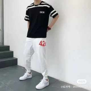 Dior Black Striped Short Sleeve T-Shirt view 2