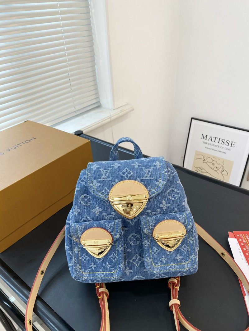 Louis Vuitton Monogram Denim Backpack Blue