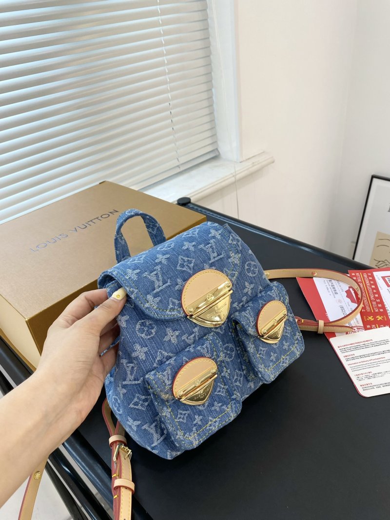 Louis Vuitton Monogram Denim Backpack Blue view