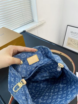Louis Vuitton Monogram Denim Backpack Blue view 7
