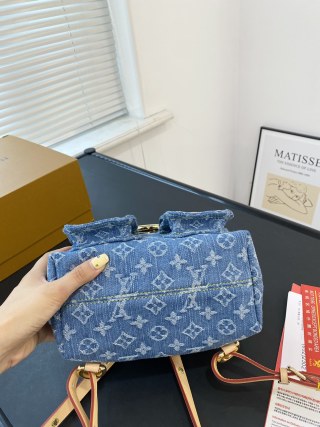 Louis Vuitton Monogram Denim Backpack Blue view 9