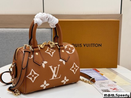 Louis Vuitton Speedy Bandoulière 20 Monogram Caramel Brown view 4