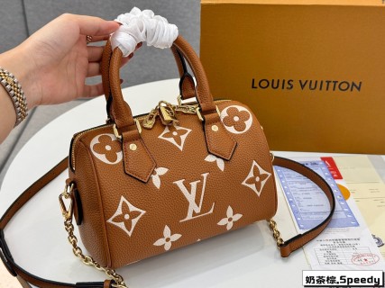 Louis Vuitton Speedy Bandoulière 20 Monogram Caramel Brown view 6
