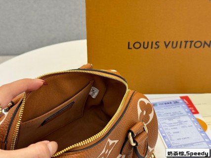 Louis Vuitton Speedy Bandoulière 20 Monogram Caramel Brown view 8