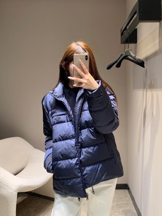 Navy Puffer Down Jacket view 6