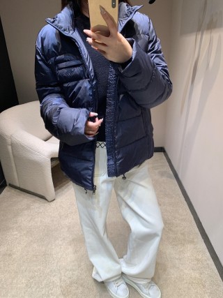 Navy Puffer Down Jacket view 7