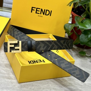 Fendi FF Buckle Belt - Black Leather 3.0cm