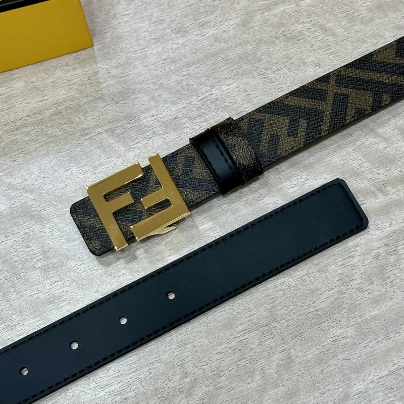 Fendi FF Buckle Belt - Black Leather 3.0cm view