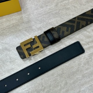 Fendi FF Buckle Belt - Black Leather 3.0cm view 3