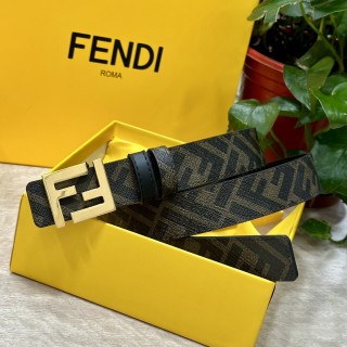 Fendi FF Buckle Belt - Black Leather 3.0cm view 4