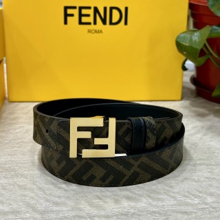 Fendi FF Buckle Belt - Black Leather 3.0cm view 5