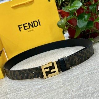Fendi FF Buckle Belt - Black Leather 3.0cm view 6