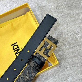 Fendi FF Buckle Belt - Black Leather 3.0cm view 7
