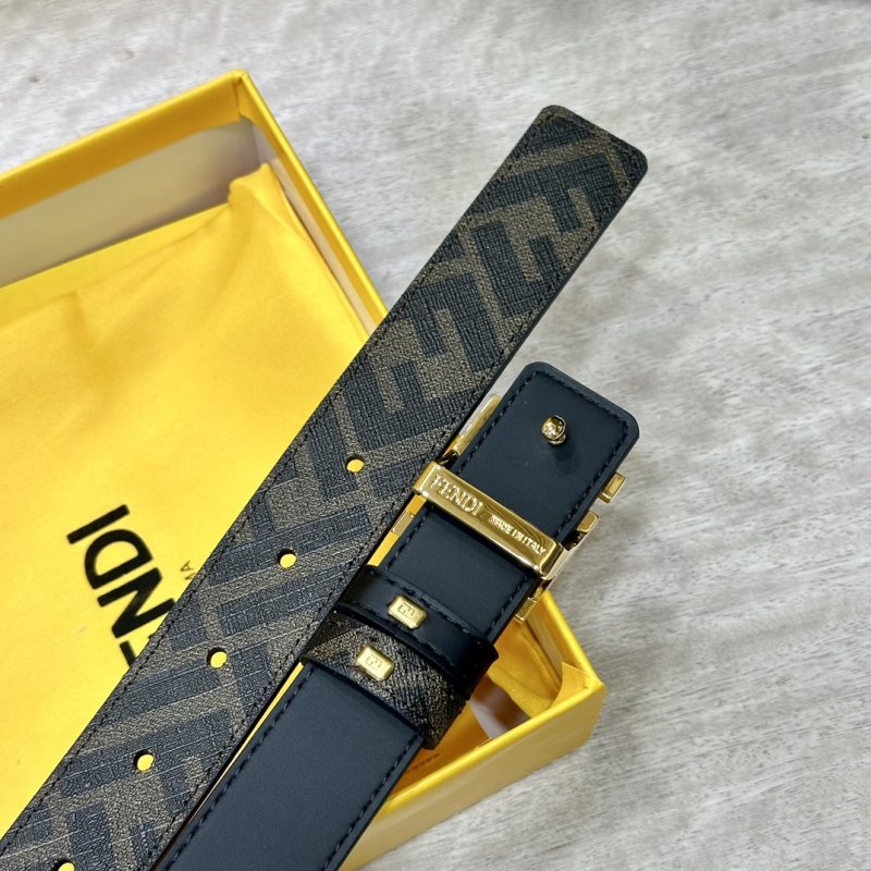 Fendi FF Buckle Belt - Black Leather 3.0cm view