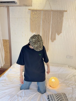 Prada Black T-Shirt with Triangle Logo view 8