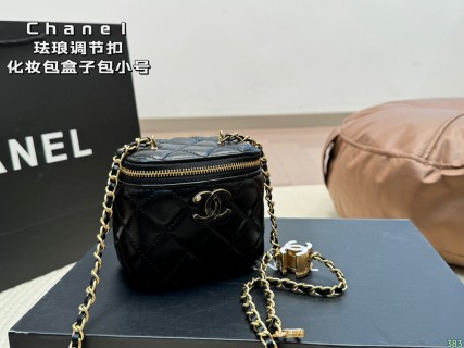 Chanel 24P Enamel Adjustment Buckle Black Small Bag view 1