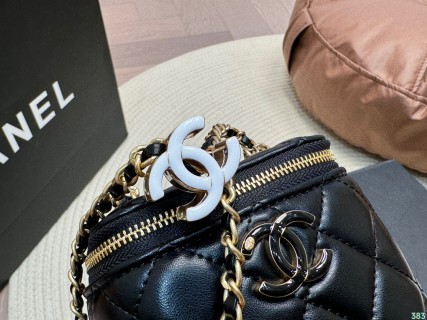 Chanel 24P Enamel Adjustment Buckle Black Small Bag view 8