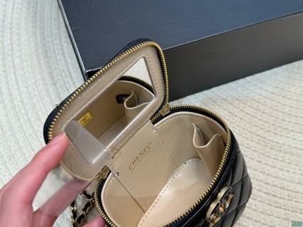 Chanel 24P Enamel Adjustment Buckle Black Small Bag view 9