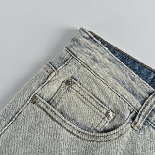 Light Wash Straight Leg Denim Jeans view 17