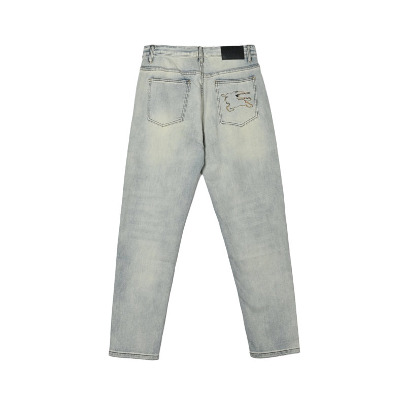 Light Wash Straight Leg Denim Jeans view