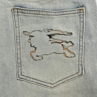 Light Wash Straight Leg Denim Jeans view 16