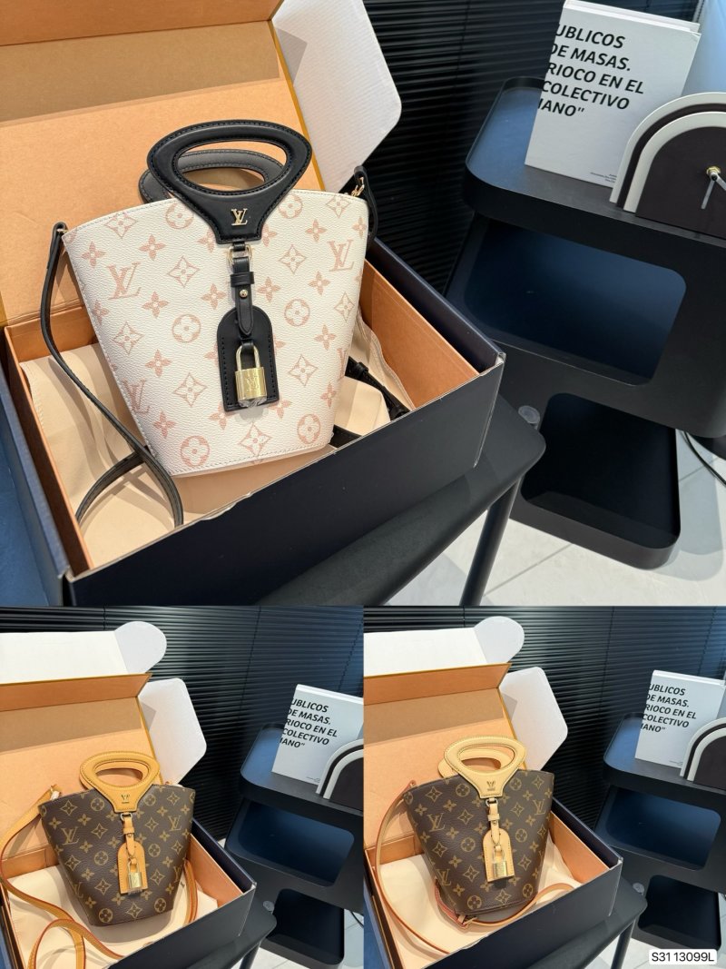 Louis Vuitton Monogram Canvas Bucket Bag Cream