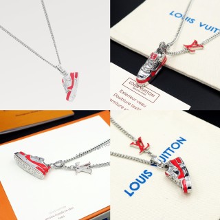 Louis Vuitton LV Trainer Red & White Sneaker Pendant Necklace view 2