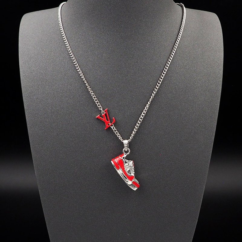 Louis Vuitton LV Trainer Red & White Sneaker Pendant Necklace view