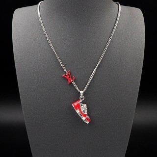 Louis Vuitton LV Trainer Red & White Sneaker Pendant Necklace view 4