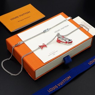 Louis Vuitton LV Trainer Red & White Sneaker Pendant Necklace view 8
