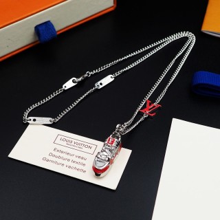 Louis Vuitton LV Trainer Red & White Sneaker Pendant Necklace view 9