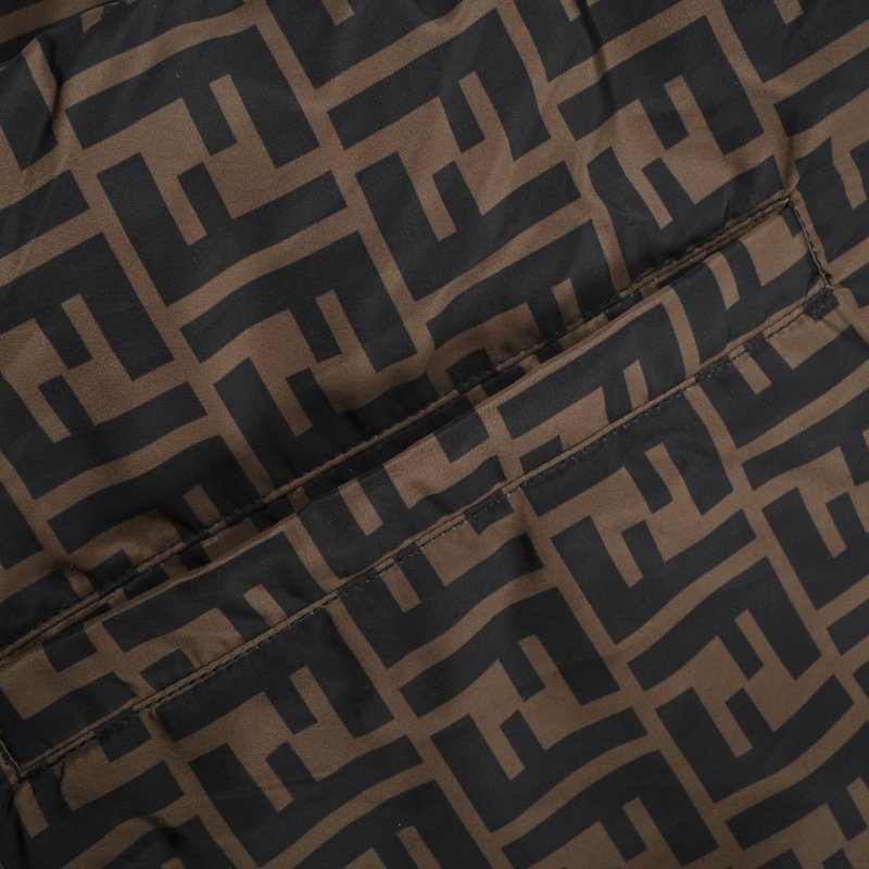 Fendi FF Stripe Brown Down Jacket view