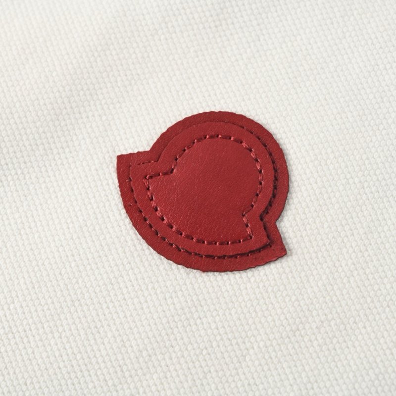 Moncler White Polo Shirt with Red & Navy Trim view