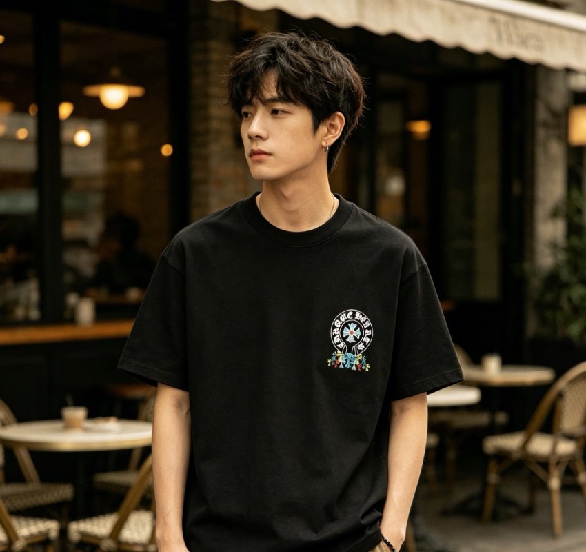 Chrome Hearts Black Graphic Logo T-Shirt