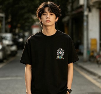 Chrome Hearts Black Graphic Logo T-Shirt view 3
