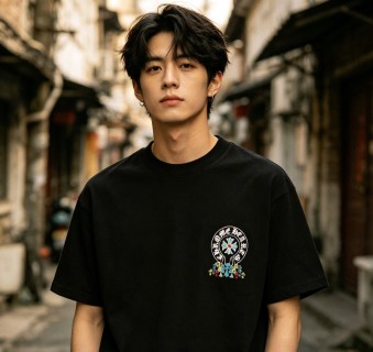 Chrome Hearts Black Graphic Logo T-Shirt view 4