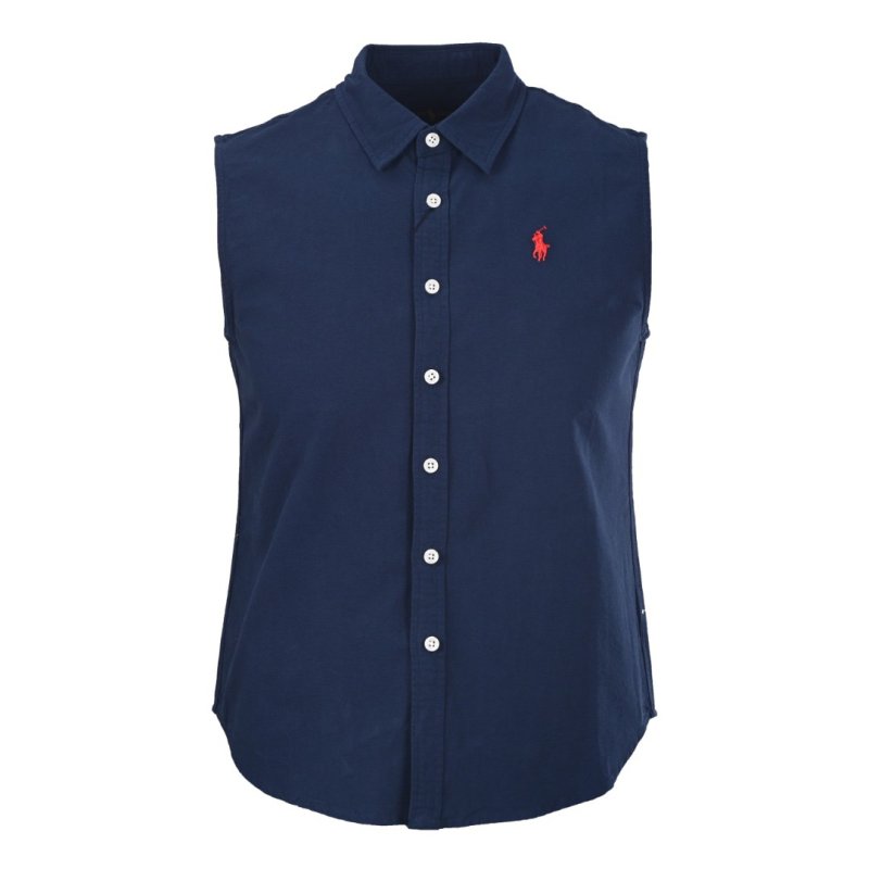Polo Ralph Lauren Navy Sleeveless Denim Shirt view