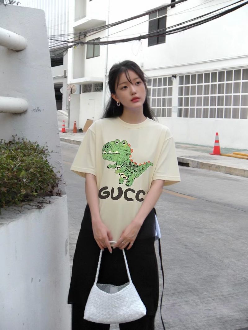Gucci Dinosaur Print Cream T-Shirt