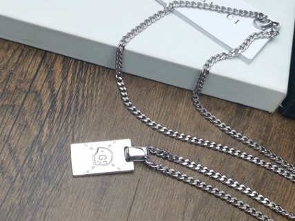 Gucci GG Ghost Skull Pendant Silver Chain Necklace view 7