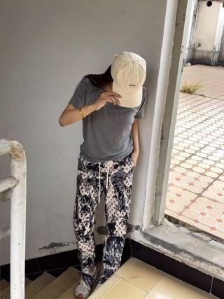 Louis Vuitton Monogram Patchwork Track Pants Navy White view 4