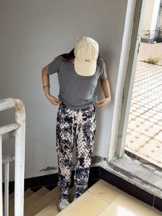 Louis Vuitton Monogram Patchwork Track Pants Navy White view 6