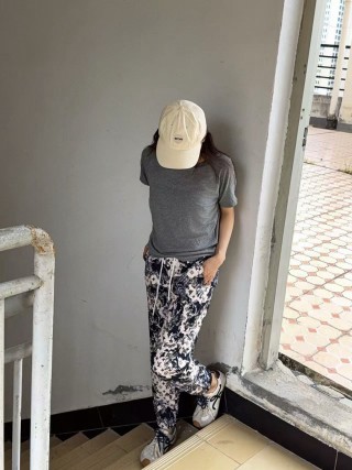 Louis Vuitton Monogram Patchwork Track Pants Navy White view 7