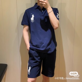 Polo Ralph Lauren Navy Polo Shirt with White Pony Logo view 4
