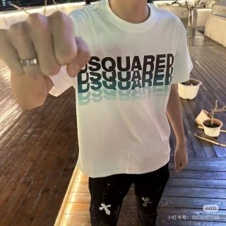 Dsquared2 White Gradient Logo T-Shirt view 4