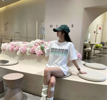 Dsquared2 White Gradient Logo T-Shirt view 5