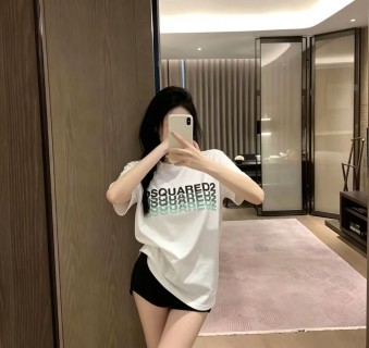 Dsquared2 White Gradient Logo T-Shirt view 6