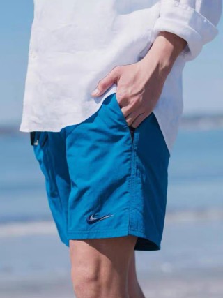 Nike Blue Nylon Cargo Shorts view 4