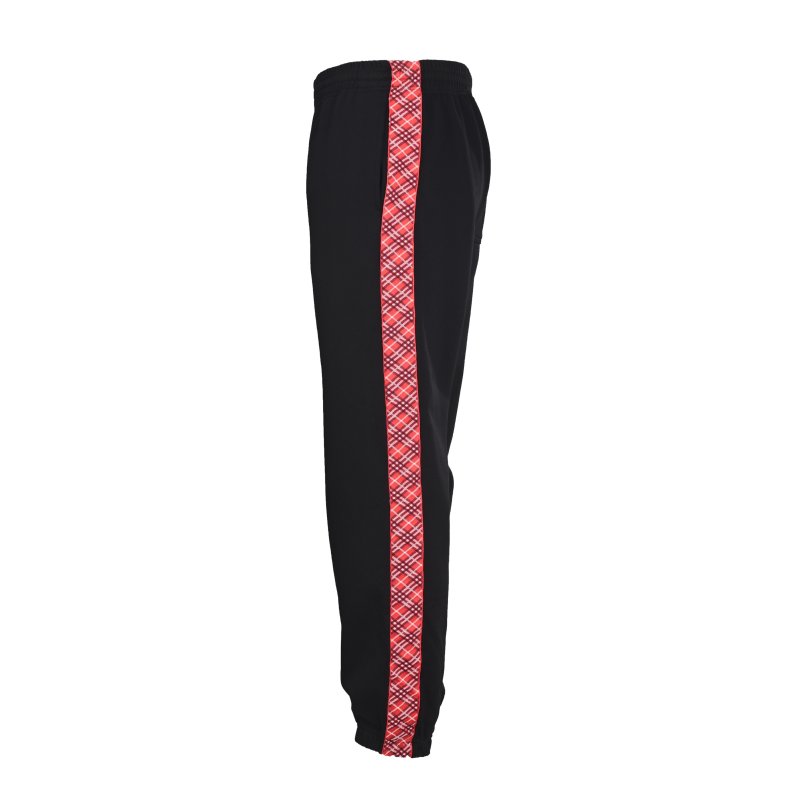 Black & Red Check Side Stripe Cargo Pants view