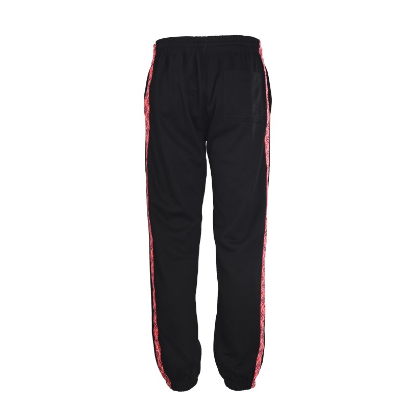 Black & Red Check Side Stripe Cargo Pants view